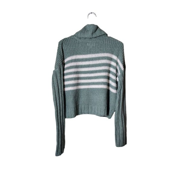 So Sweater Womens XS Cropped Textured Turtleneck Long Sleeve - Picture 2 of 11